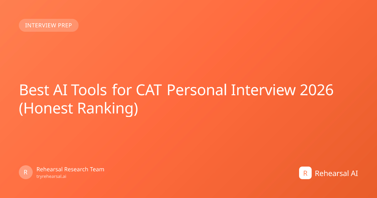 Best AI Tools for CAT Personal Interview 2026 (Honest...